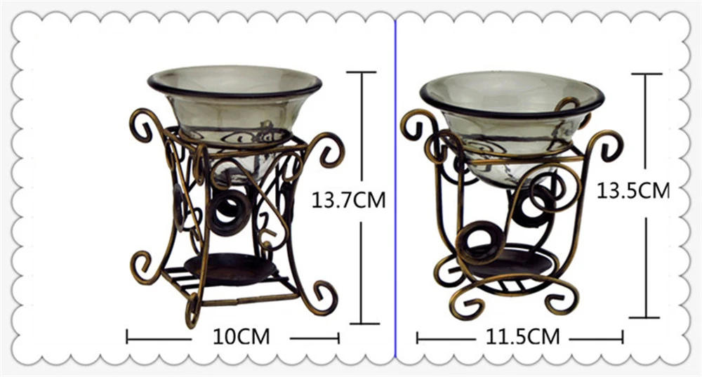 Европейский ретро Железный Арома горелка Подсвечник романтические эфирные масла горелки лампы свадебные украшения Ароматерапия