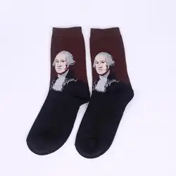 5 пар/лот модные Повседневное Art мужские хлопковые носки экипажа 3D принт Для мужчин Для женщин прохладно носки Новый Личность Новинка