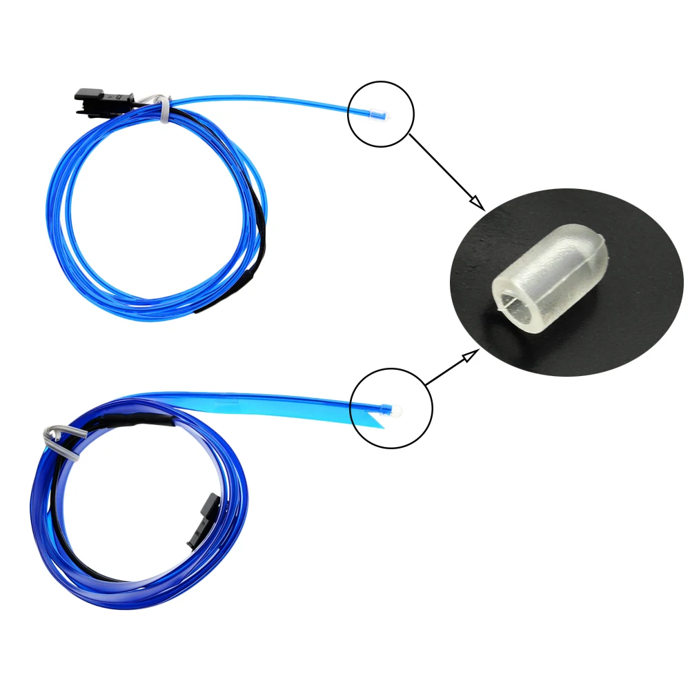 

Neon Light EL Wire Cap 2.3mm waterproof cap for Flexible EL Wire Rope Tube