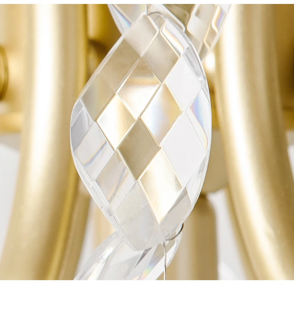 Дизайн роскошная хрустальная люстра Светодиодный светильник AC110V 220v lustre cristal столовая гостиная hanglamp