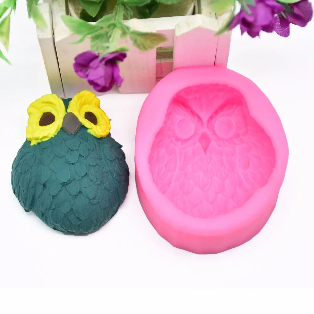 Buy Diy Handmade Silicone Soap Molds Owl Diy Soap Mold Cake Maker Tool Kitchen
