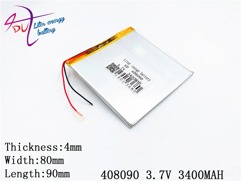 Размер 3,7 V 3500MAH 408090 литий-полимерный аккумулятор с защитной платой для КПК планшетных ПК цифровых продуктов Fr