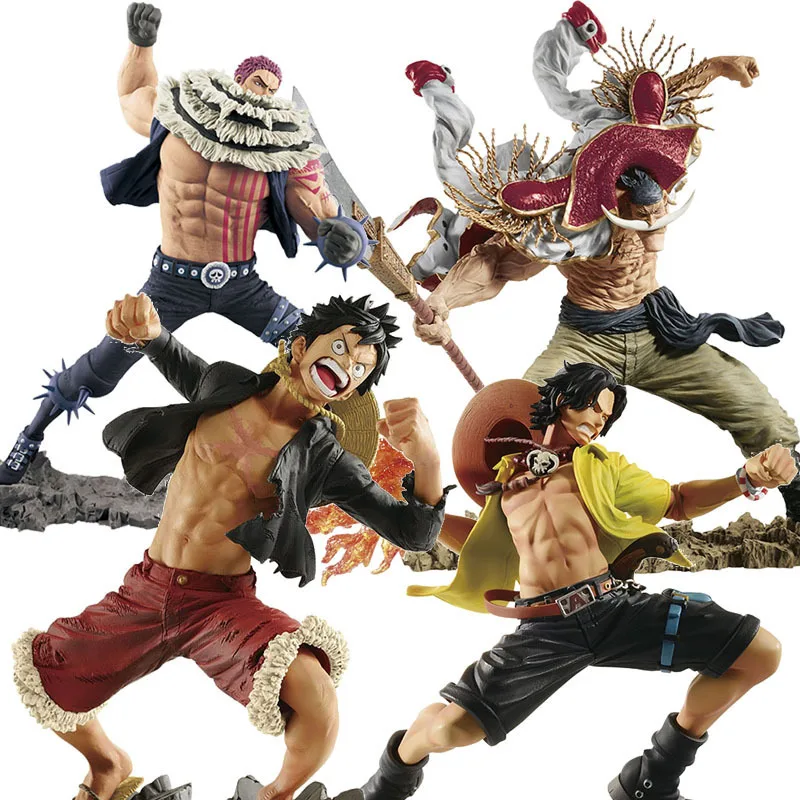 

Anime One Piece SC 20th Luffy Ace Edward Newgate Katakuri Statue Figure Model Toys