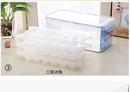  Wholesale /retail,free shipping,  3 .25 L three layers ice cube  tray lid frozen block of ice mold box / ice box / Iceman folder 