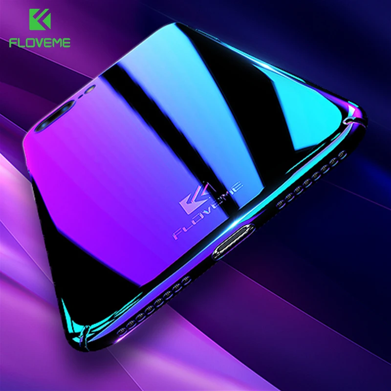 Floveme Blue Ray чехол для iPhone X 8 6s 6 7 Plus 5S 5 Чехол градиент Samsung galaxy S8 S7 S6 Edge Note снарядов