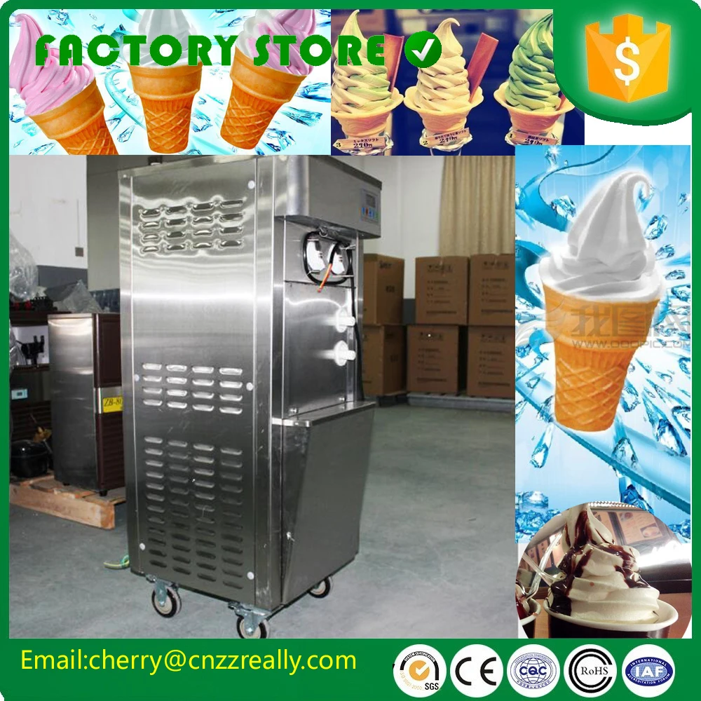 Commercial stainless steel soft serve ice cream vending machine coinin