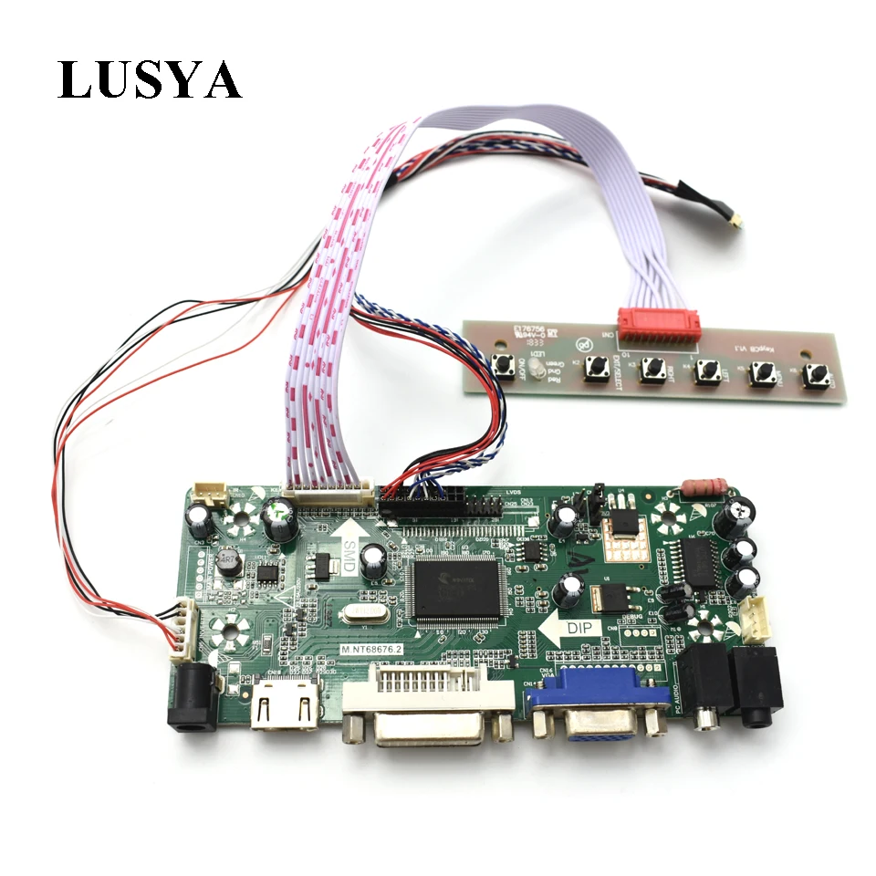Lusya HDMI DVI VGA аудио интерфейс контроллер плата привода Набор для панели 14 дюймов