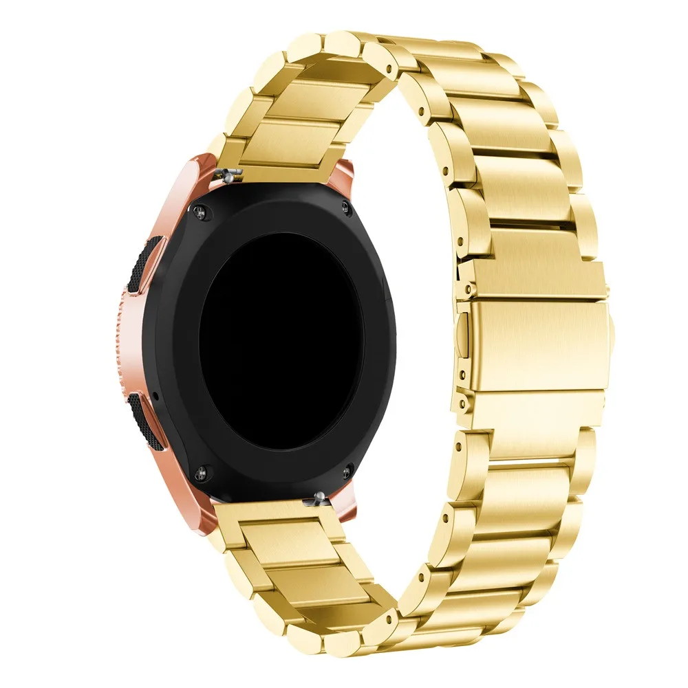 Горячий продукт роскошный браслет из нержавеющей стали Фитнес сменный браслет наручных часов ремешок для samsung Galaxy Watch 42 мм smartwatch 3 - Цвет: Золотой