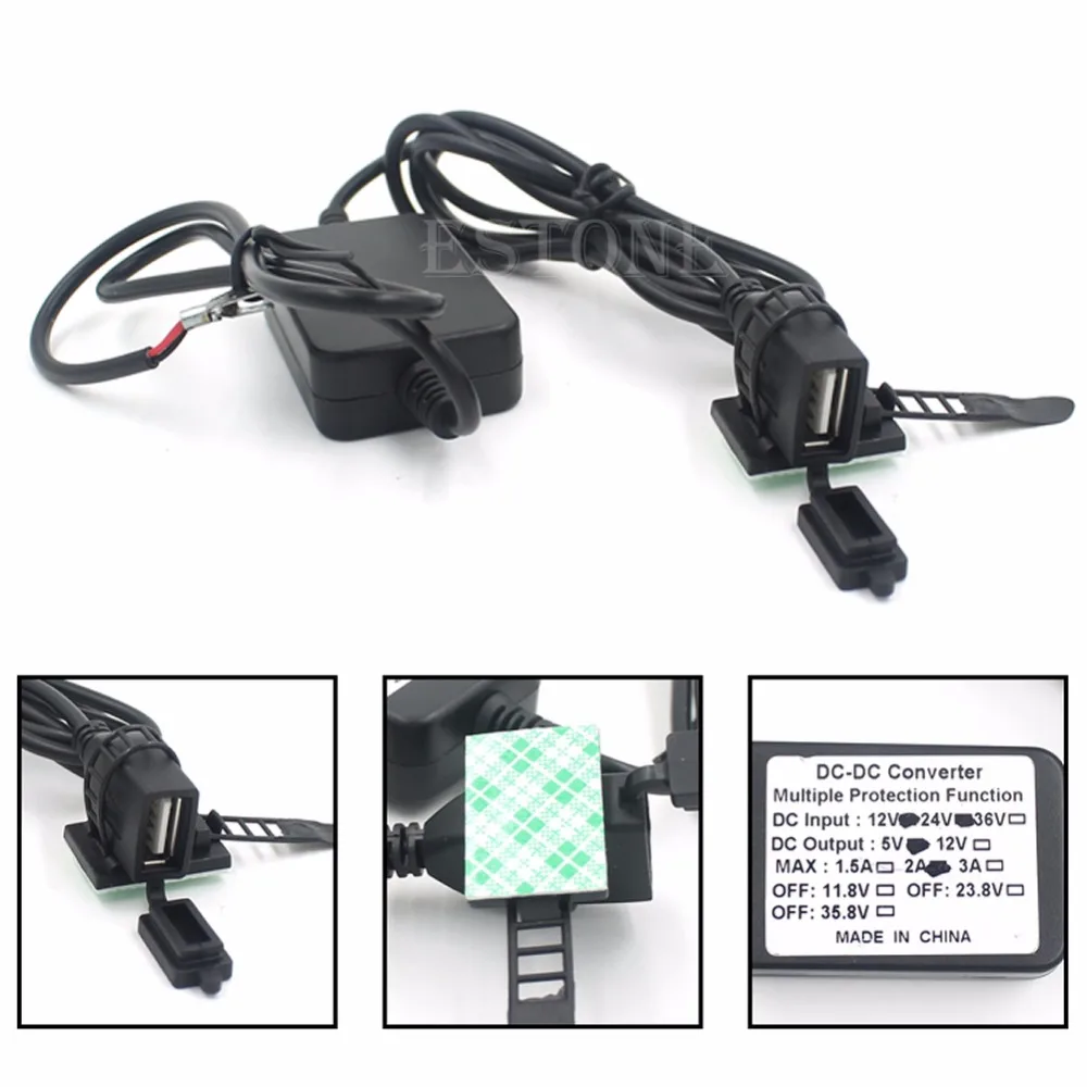  Neue 2017 ankunft Dual USB Powerport Ladegerät für Smartphone iPhone Android GPS Motorrad 12V 2A He