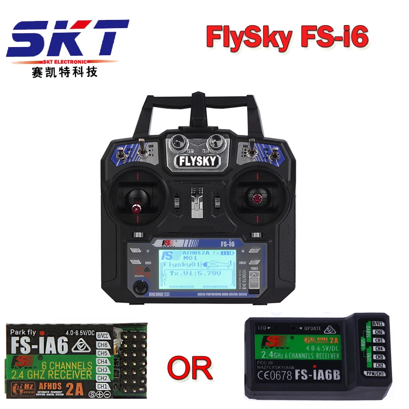 

2017 Hot Selling FlySky FS-i6 2.4G 6CH AFHDS RC Transmitter With FS-iA6 FS-iA6B Receiver for Airplane Heli UAV Multicopter Drone
