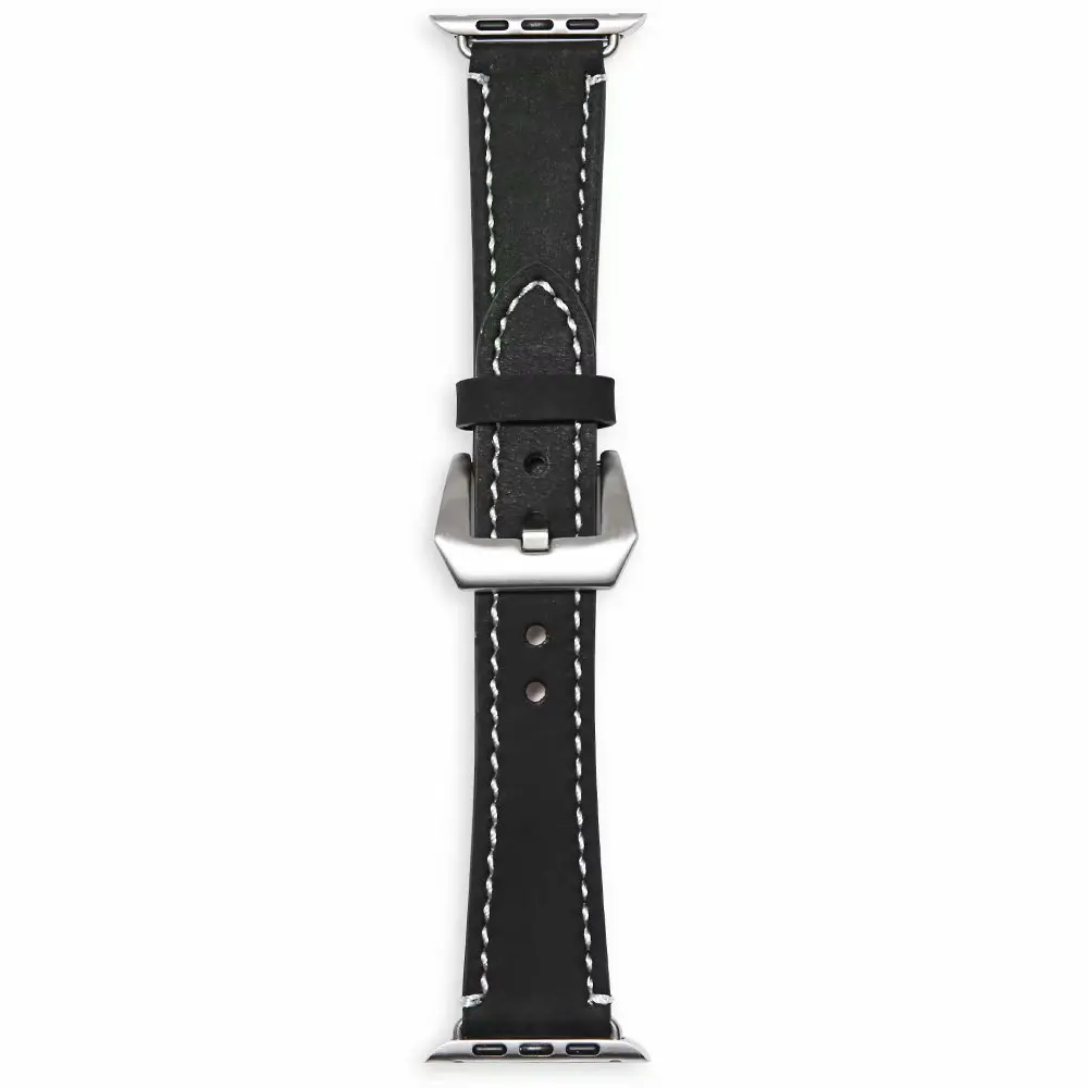 Для наручных часов Apple Watch, версии ретро кожаный ремешок с матовой поверхностью с текстурой "Crazy Horse" совместимый для наручных часов Apple Watch серии 1/2/3/4