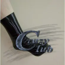 Crazy club_ Топ Мода Ограниченная серия Эротическое белье сексуальные короткие однотонные черные латексные носки распродажа Быстрая