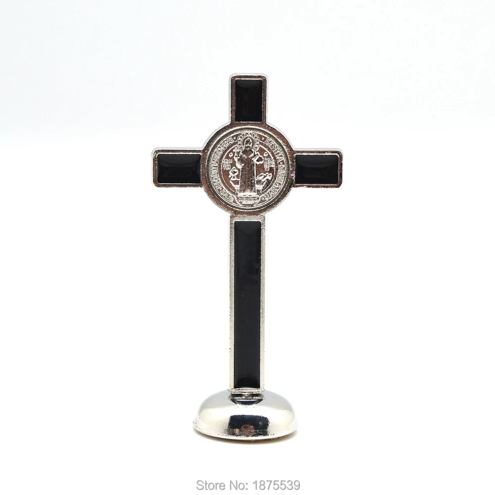 Модный черный крепеж с распятием высота 80 мм|st benedict|st benedict crucifix |