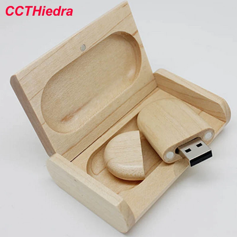2017 Oval Wood Pendrive 2.0 USB FLASH DRIVE Wooden Memory