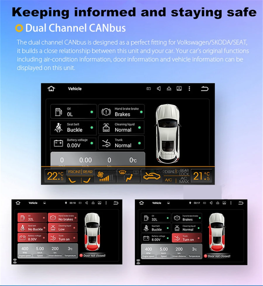 Flash Deal 9"Auto radio Android 8.1 Touch Screen GPS Navigation Car Stereo for VW Golf Polo Skoda(See the details page for specific model) 12