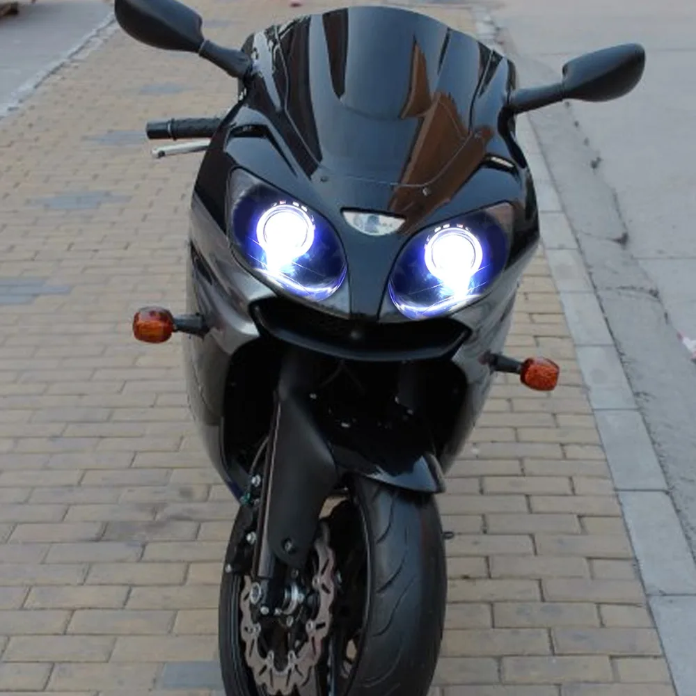 KT Headlight for Kawasaki ZZR600 2000 2008 LED Angel Eye Blue Demon Eye  Motorcycle HID Projector Assembly 01 02 03 04 05 06 07 on Aliexpress.com |  Alibaba ...