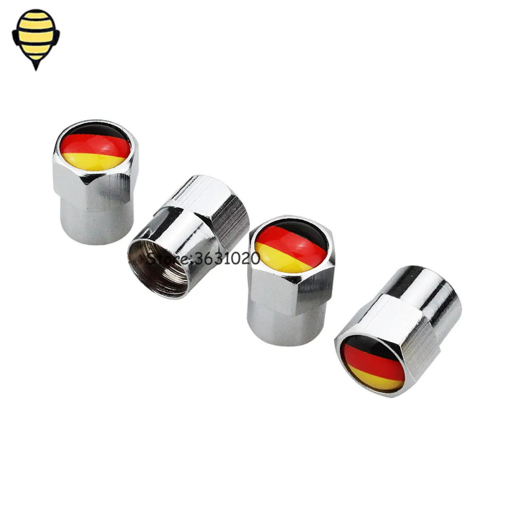 For German flag Logo Wheel Tire Valve Stem Caps Car