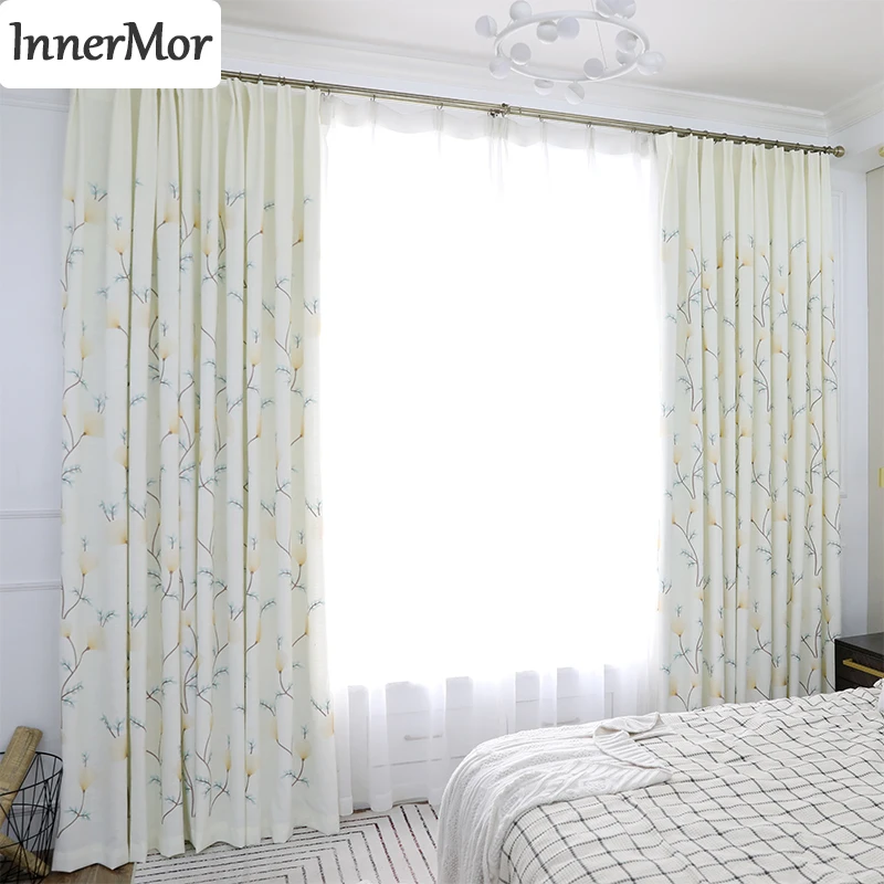 

Innermor Luxury Embroidered Curtains For Living room Blackout Curtain for bedroom Home Decor Curtain for kitchen Customized