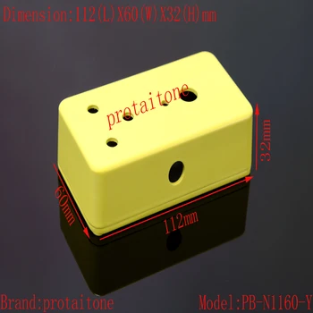 

5pcs PB-N1160-Y Professional DIY Aluminum Metal GUITAR EFFECT PEDAL BOX, 112(L)X60(W)X32(H)mm Free Shipping