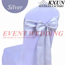 Дешевая цена атласное кресло пояс бант для банкета Свадебная вечеринка банкетные галстуки-бабочки ремесло украшение для стула