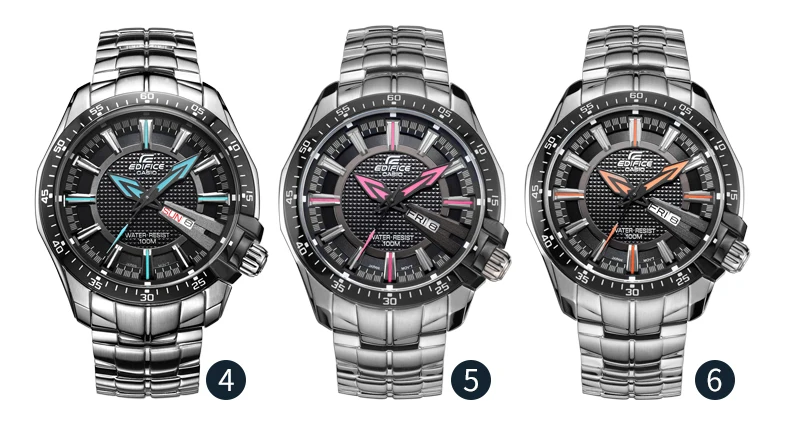 Casio Edifice часы кварцевые наручные часы Бизнес Мужские часы топ модный бренд настольные часы EF-129D-1A Relogio Masculino подарочная коробка