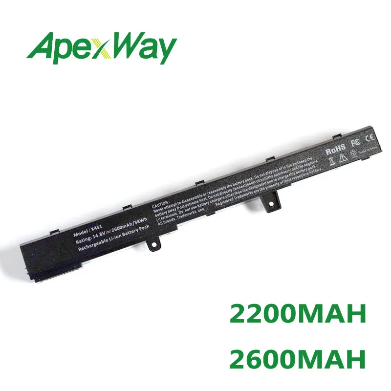 

ApexWay laptop battery for Asus X451 X451C X451CA X451M X451MA X551 X551C X551CA X551M X551MA A31LJ91 A31N1319 A41N1308 X45LI9C