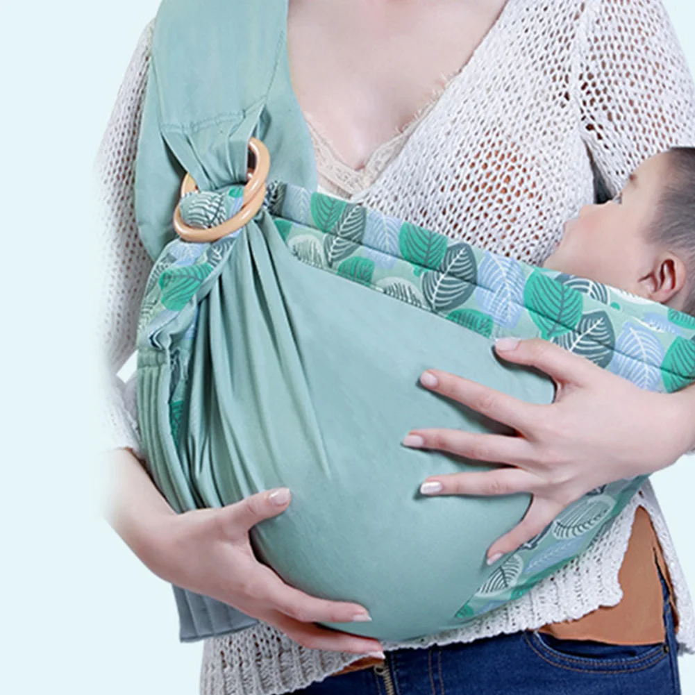 Front Breathable Infant Wrap Carrier Pouch Newborn Baby Feeding Sling Holder Facing Ergonomic Baby Wraped Sling for Baby Travel