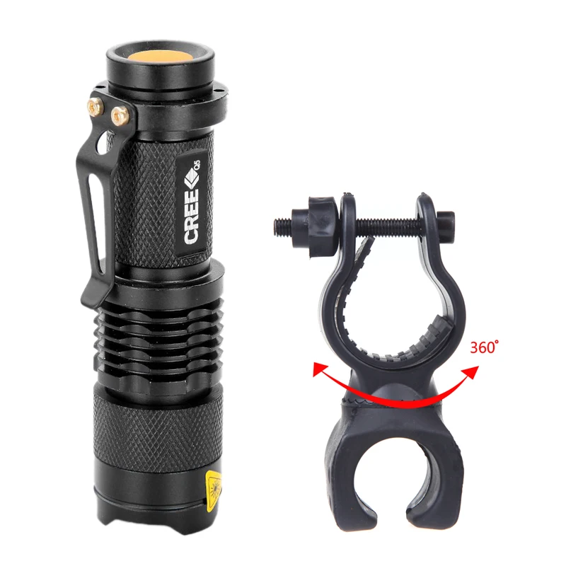 

Portable Mini Flashlight 2 in 1 Bike Front Light 450LM Q5 LED Torch Waterproof linterna led Head Flash Lamp Outdoor Work Lights