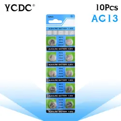 YCDC поле bateria sr44 10 шт./1 карта AG13 кнопку батарейки оптовая продажа SR1154 SR44 LR44 357 1,55 В A76 H Размеры 11,6*5 мм для часы