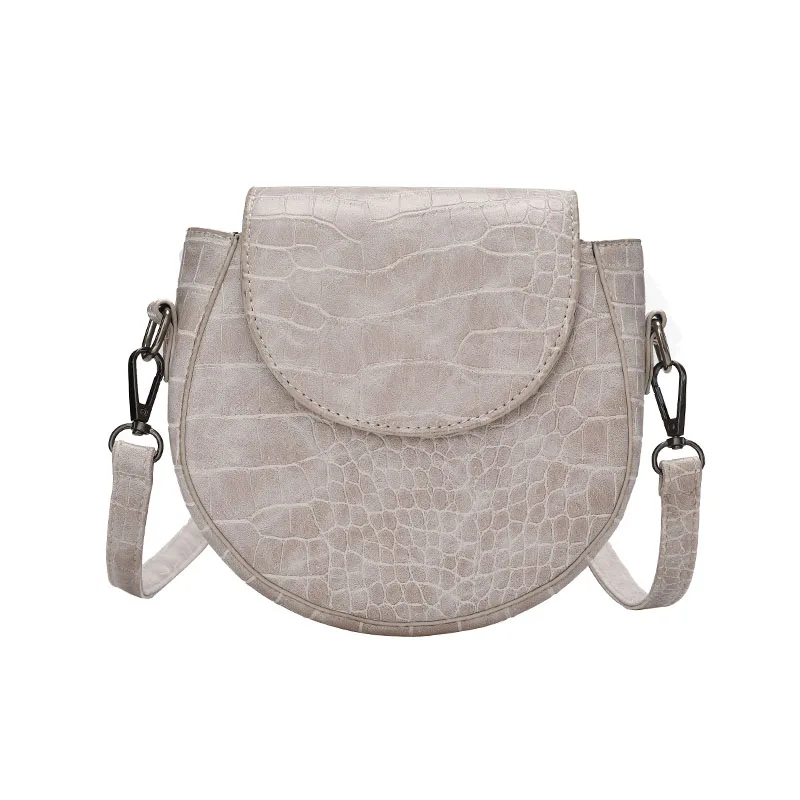 Женские сумки через плечо с каменным узором, маленькая сумочка, маленькая сумка из искусственной кожи, женская дизайнерская сумка - Цвет: light gray