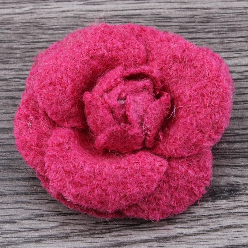 10pcs/lot 5.5cm 9colors Hair Clips Newborn Wool Felt Rose Flower For Girls Apparel/Hair Accessories Fabric Flowers For Headbands