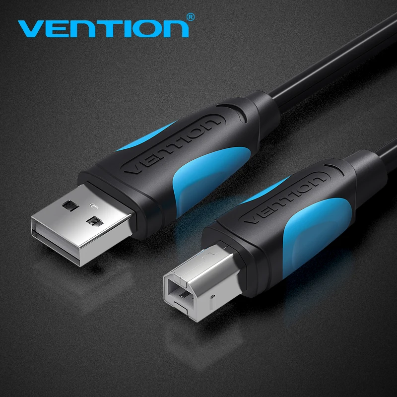 Vention USB кабель для печати USB 2,0 type A Male To B Male Синхронизация данных сканер USB кабель для принтера 1 м 2 м для принтера hp Canon Epson 5m10