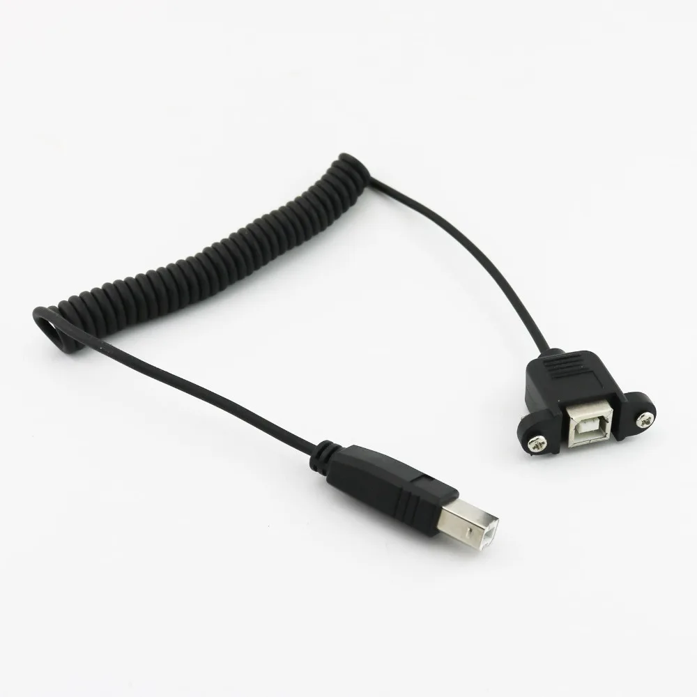5x USB 2 0 B женское Панельное крепление к Штекерный удлинитель спиральный