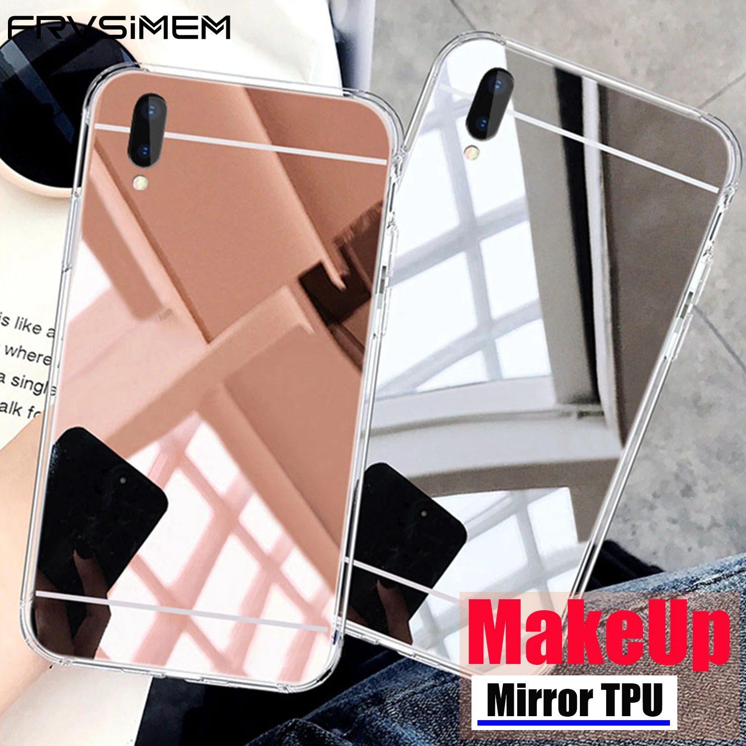 

for Samsung Galaxy A10 A20 A30 A40 A50 A70 M10 M20 M30 2019 Cute A505 Cover Case Silicone Back Cases Mirror TPU Soft makeup Case