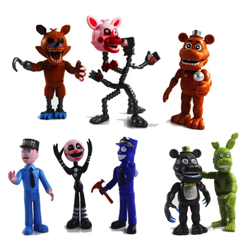 12 шт./лот Five Nights At Freddy's FNAF Bonnie Foxy Freddy Fazbear Night Toys фигурку 10 см|Игровые фигурки и