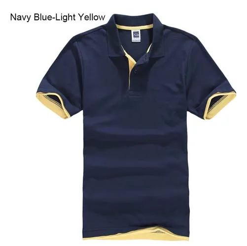 Новая брендовая мужская рубашка поло размера плюс XS-3XL, Высококачественная Мужская хлопковая рубашка поло с коротким рукавом, брендовые майки, мужские рубашки поло - Цвет: 7