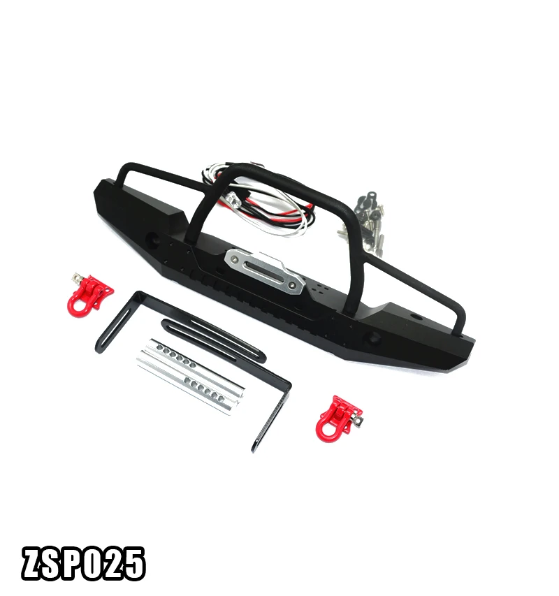 

TRX-4 TRX4 82056-4 DEFENDER TRAIL CRAWLER ALUMINUM FRONT BUMPER WITH LED LIGHTS FOR CRAWLERS (A)-SET ZSP025