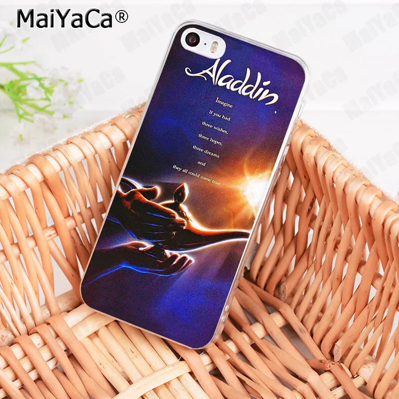 MaiYaCa Capa Aladdin and Princess Jasmine design Transparent Cover Case for Apple iPhone 8 7 6 6S Plus X 5 5S SE XS XR XSMAX