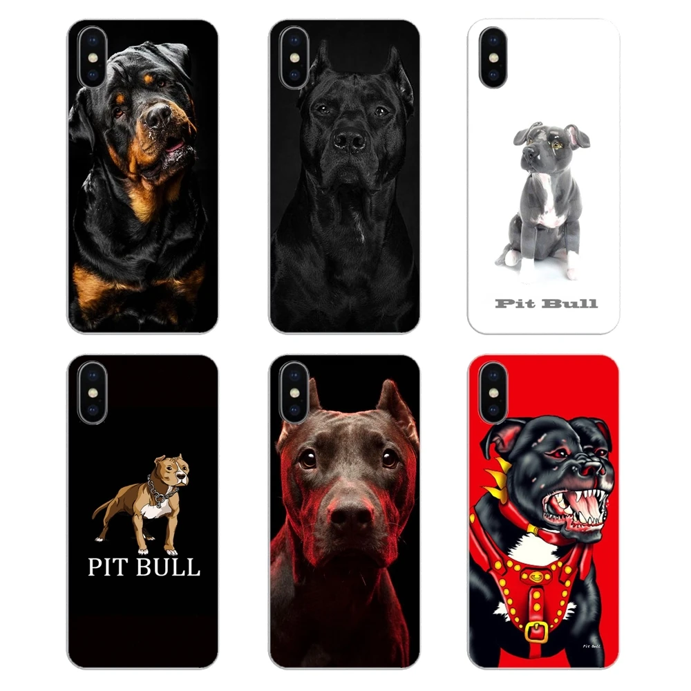 Для iPod Touch iPhone 4 4S 5 5S 5C SE 6 6S 7 8 X XR XS Plus MAX Pit Bull Dog Pitbull картина со щенками животных