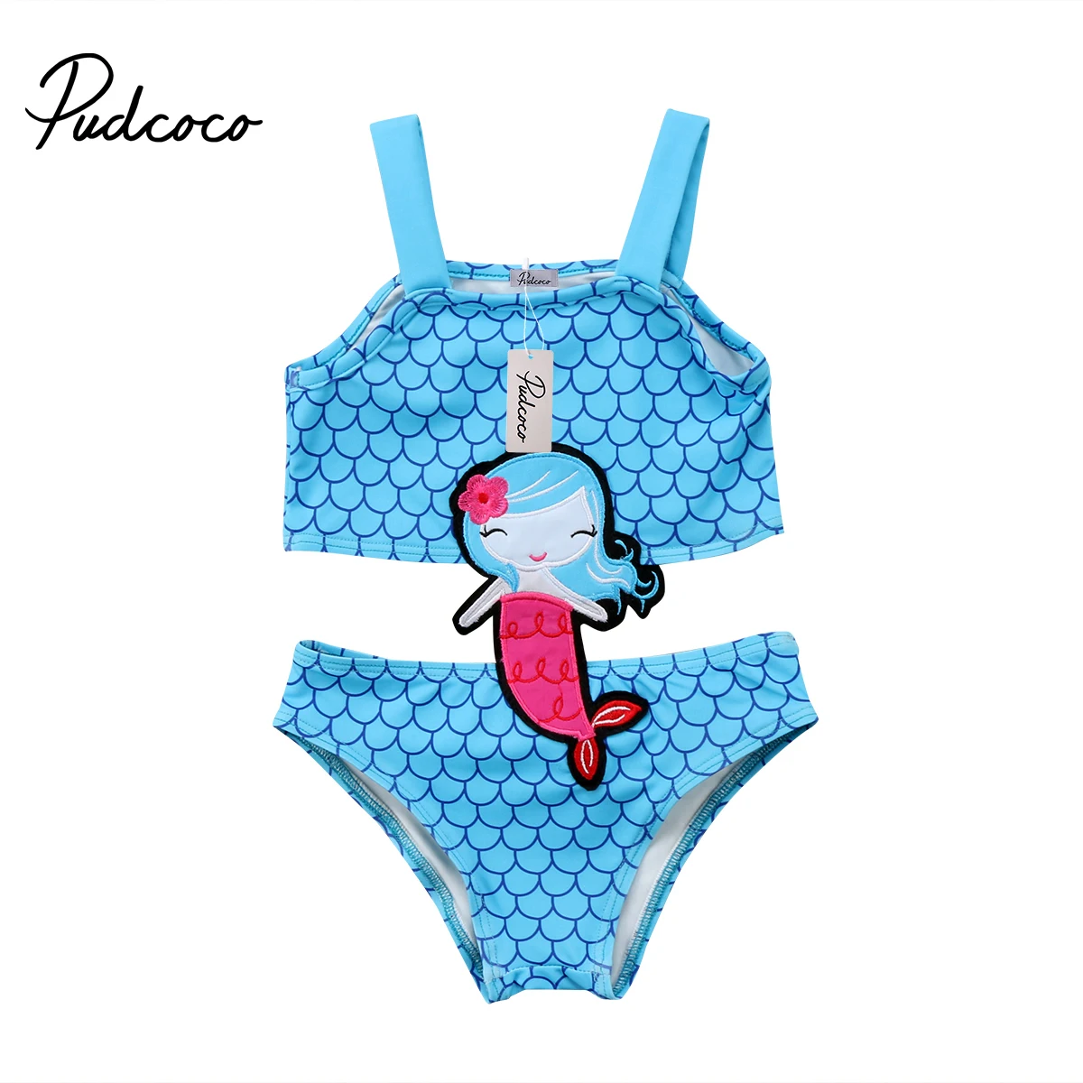 

Baby Kids Girls Mermaid Cartoon One-piece Swimsuit Little Girl Cute Swimwear Swimsuits Bathing Suit Bikini Summer Clothing