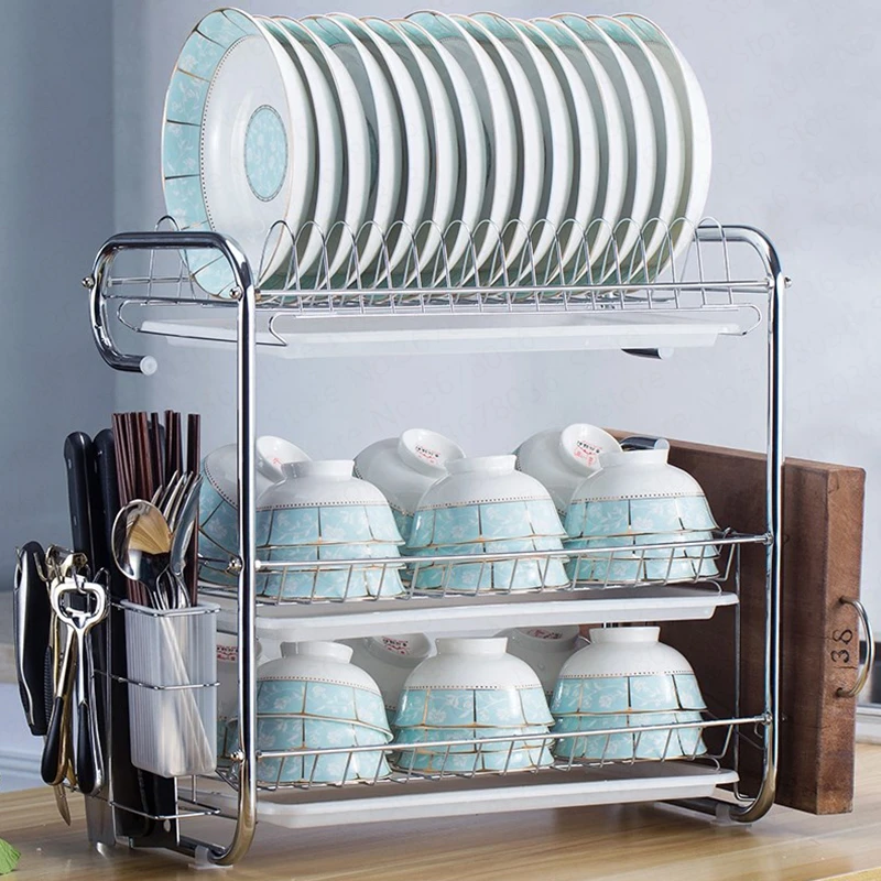 Kitchen Rack Supplies Cutlery Storage Box Plate Bowl Storage Rack Knife Rack Cupboard Dish Drain Dish Rack Kitchen