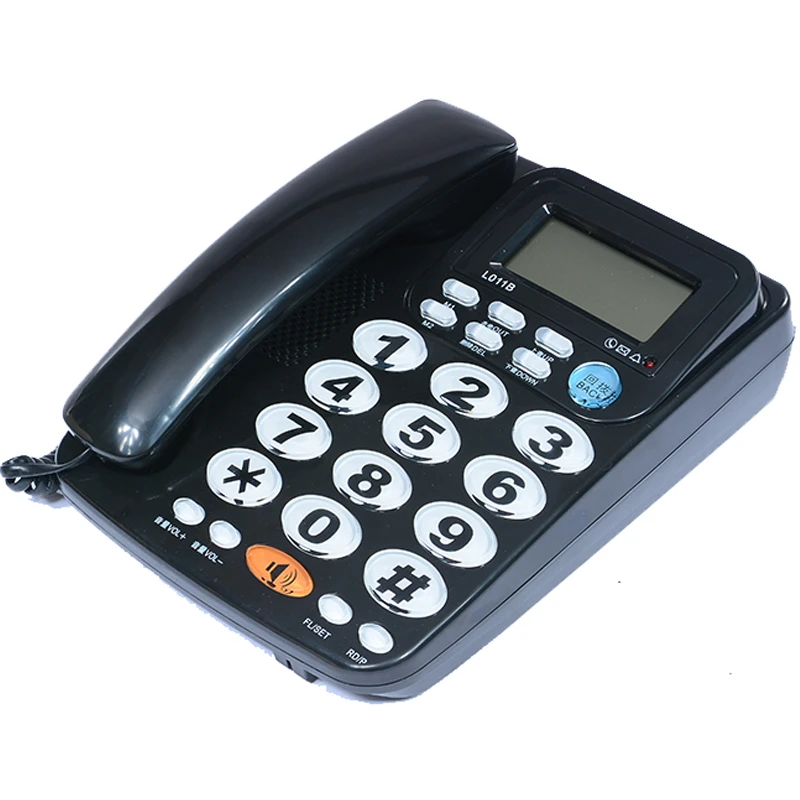 fsk dtmf arayan kimligi handfree corder telefon buyuk dugme yuksek sesle zil sesi sabit sabit ev telefonu icin pil olmadan yasli siyah fixed landline phone landline phonecaller id aliexpress