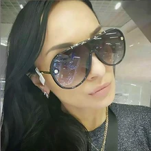 Новинка, дизайнерские модные градиентные солнцезащитные очки, женские роскошные солнцезащитные очки с большой оправой, мужские очки-авиаторы, ретро очки для вождения на открытом воздухе