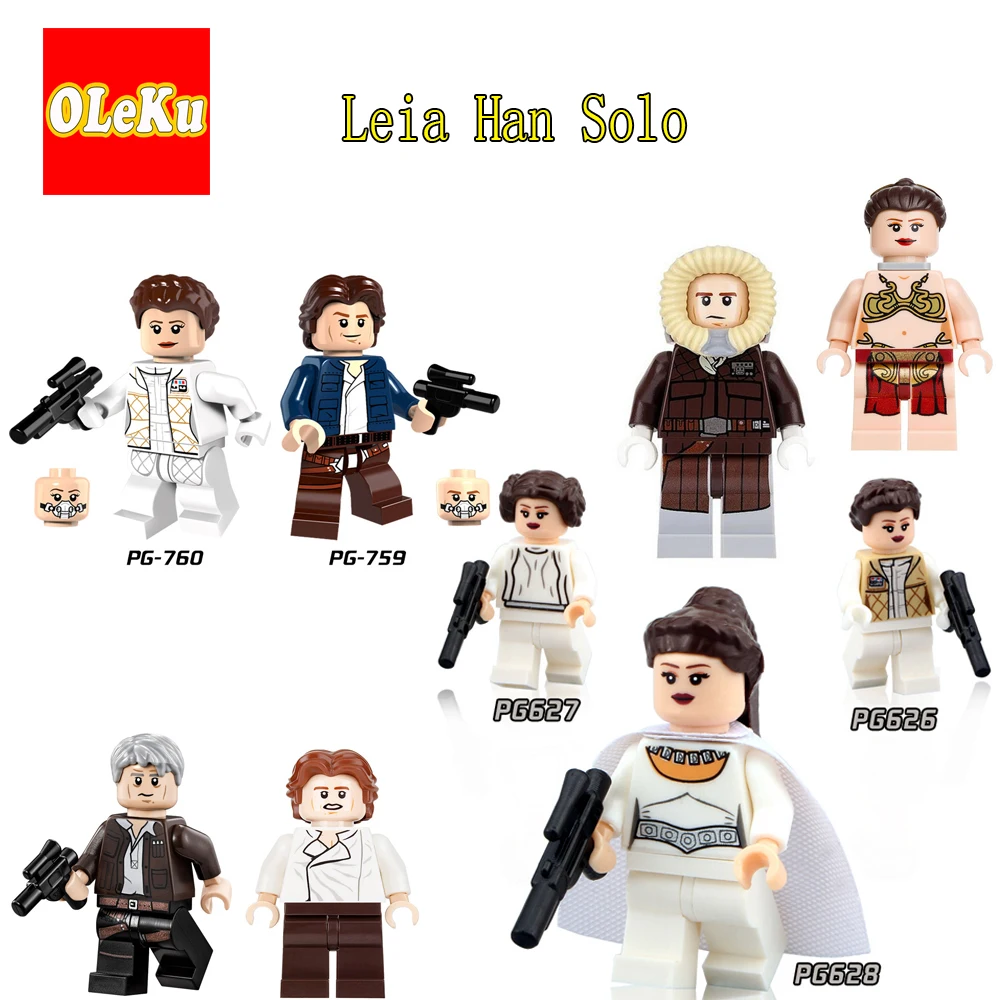 

Leia Han Solo Legoing star wars 2017 R2D2 C3PO Darth Vader Chewbacca building blocks starwars Hot Sale figures