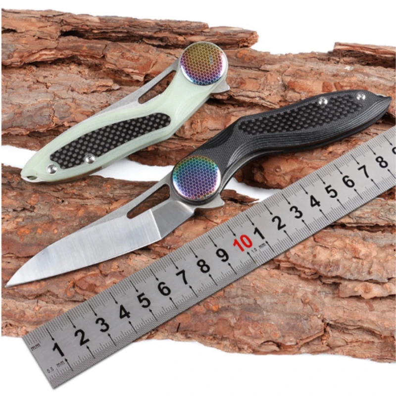 

VOLTRON Wasp folding knife pocket camping survival tactical knives flipper 9cr18mov blade G10 Carbon fiber fruit multi EDC knife