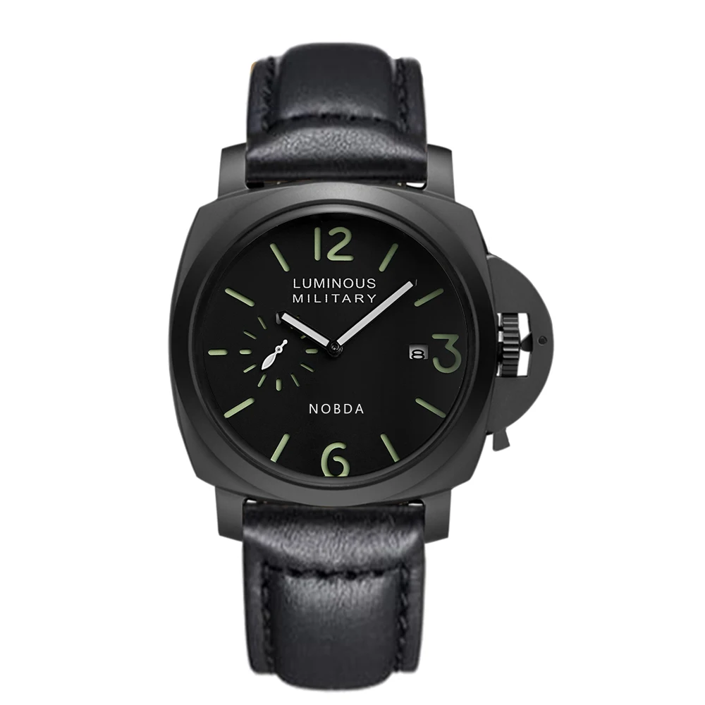 

Mens Watches Top Brand Luxury Leather Strap Sports Black Wristwatch Army Military Quartz Watch Men Clock Male relogio masculino