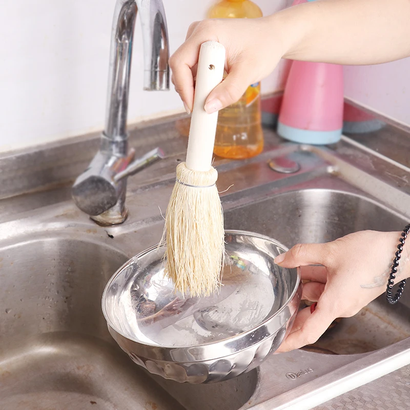 

Durable Pot Pan Creative Cleaning Brush Wooden Handle Dish Bowl Eco-friendly Cleaner Brushes Kitchen Cleaning Tools