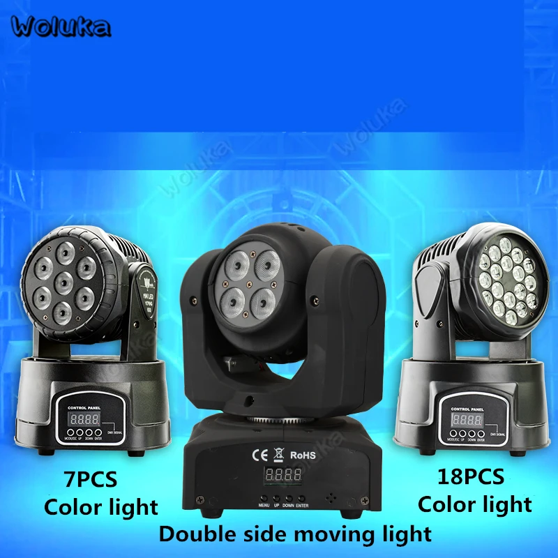 Stage PAR Light 18 Moving Head Staining Lights 7 Double Side Shaking Night Club KTV Flash Beam Bar Lanterns CD50 W01 | Лампы и