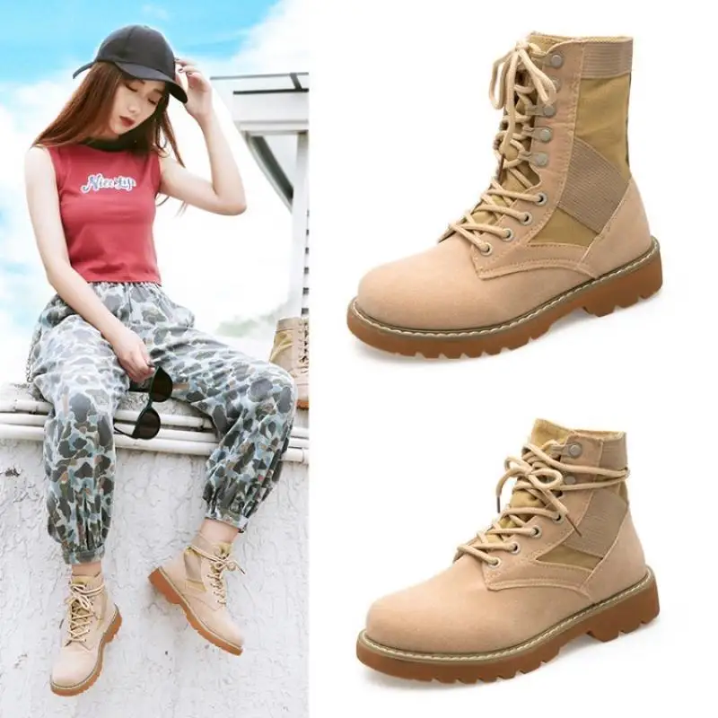 fashion military boots womens