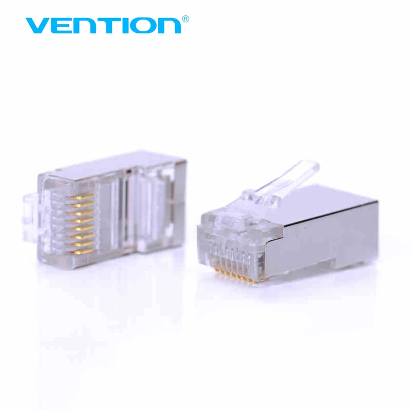

Vention CAT5E RJ45 Modular Shielded Gold Plated Network Plug Connector 10Pcs/lot